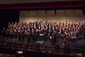 Choir, string ensemble and Missouri Baptist University Bell Ringers